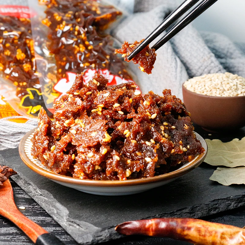 皓浩老妈素牛肉粒500g麻辣怀旧素食辣条宿舍办公室香辣休闲小零食