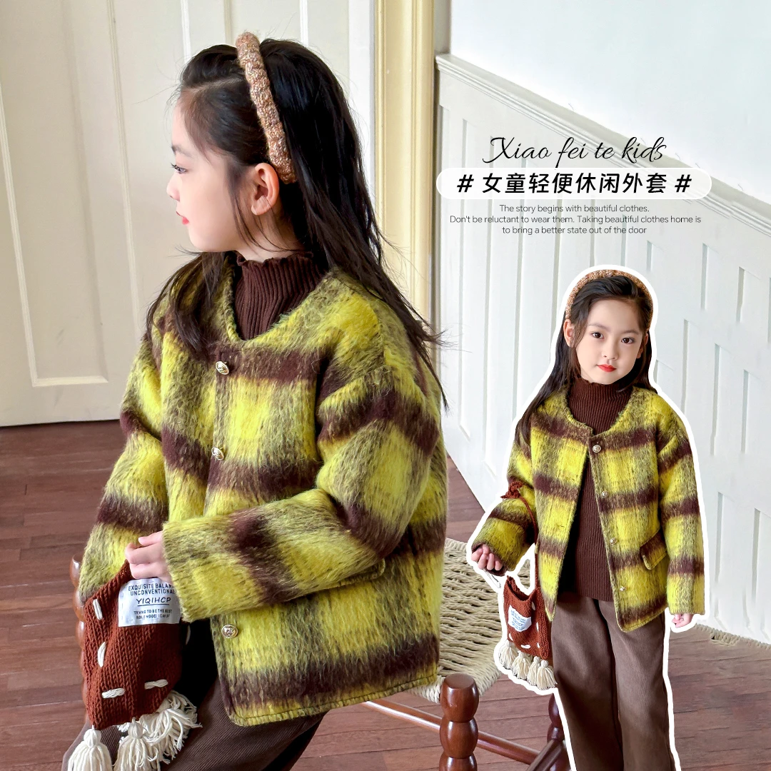 小菲特冬季新款女童装上衣中大童休闲时尚儿童潮款外套YNYD43715