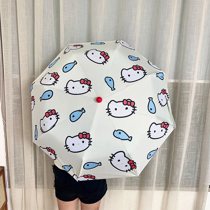 ins可爱hellokitty雨伞晴雨两用全自动太阳伞防晒防紫外线遮阳伞