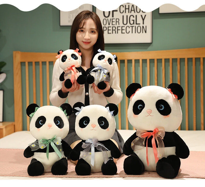 （家铱玩具）可爱国宝熊猫毛绒玩具小熊猫玩偶洋布娃娃送女生日礼物
