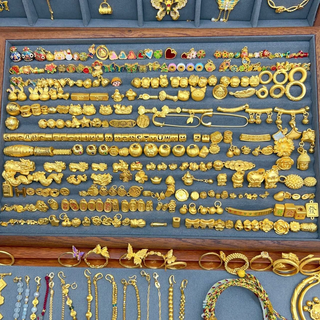 【直播专享3】 瑞诺足金999纯黄金3D硬金烧蓝 退货扣除20元质检费