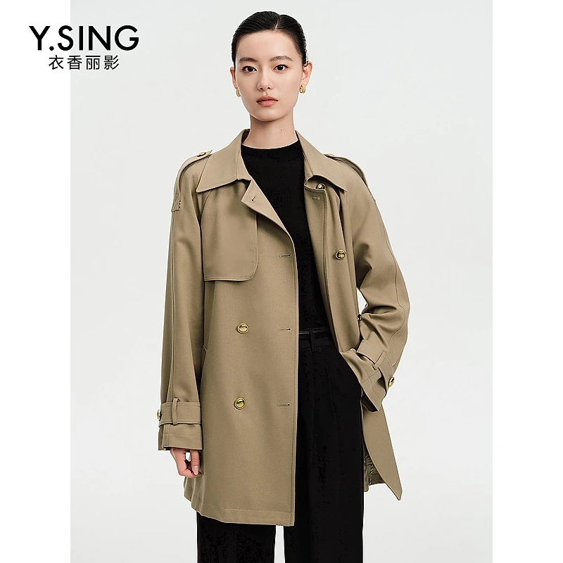 衣香丽影风衣女短款小个子时尚2024年春季高级感流行穿搭休闲百搭