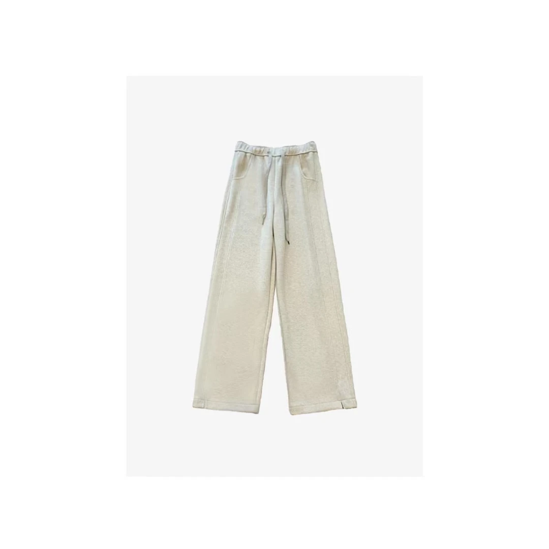 高级感人字呢！加厚醋酸羊毛裤休闲阔腿裤拖地长裤秋冬