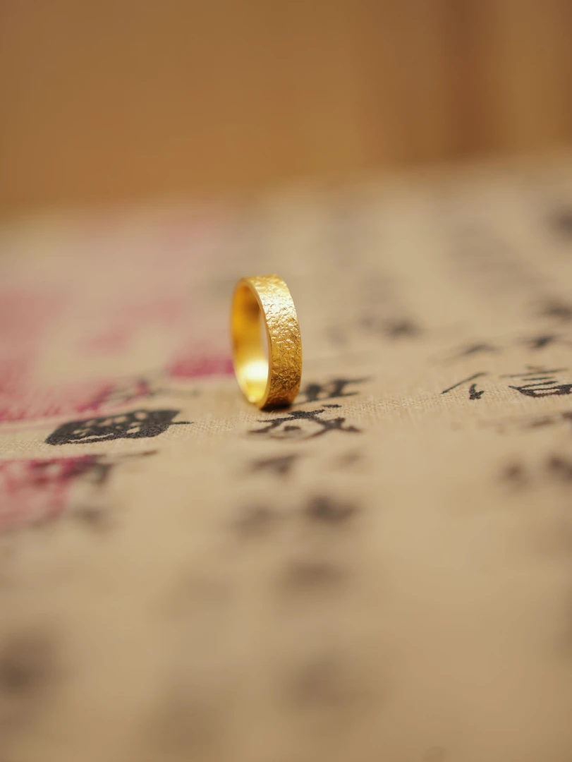 足银戒指 古法开口纸醉金迷富人朝气蓬勃礼物文体