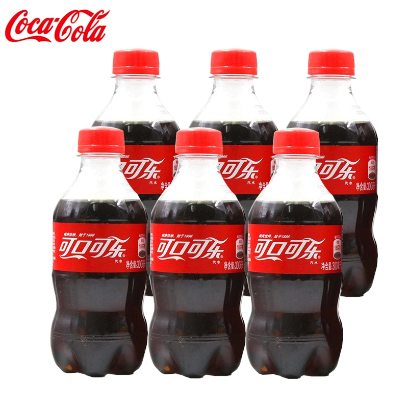 碳酸饮料可乐好喝的小瓶装可乐300ml可乐碳酸饮料6瓶