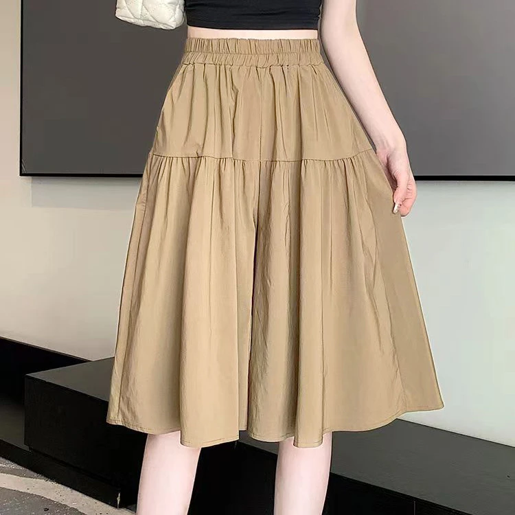 胖mm大码宽松短裤阔腿裤高腰显瘦休闲薄款松紧腰宽夏季百搭裙裤女