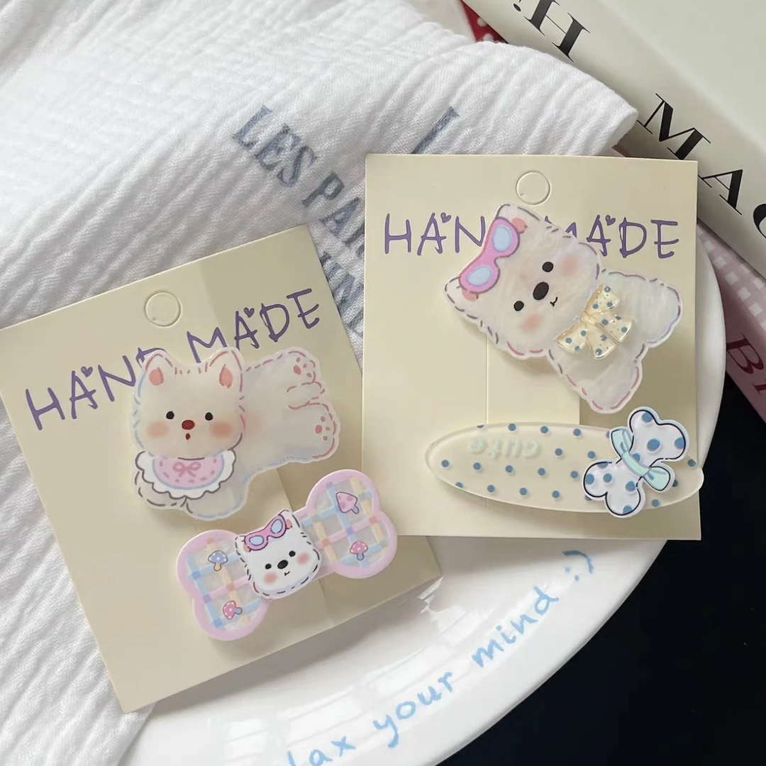 卡通西高地小狗发夹甜美可爱ins发卡刘海夹新款亚克力侧边夹发饰