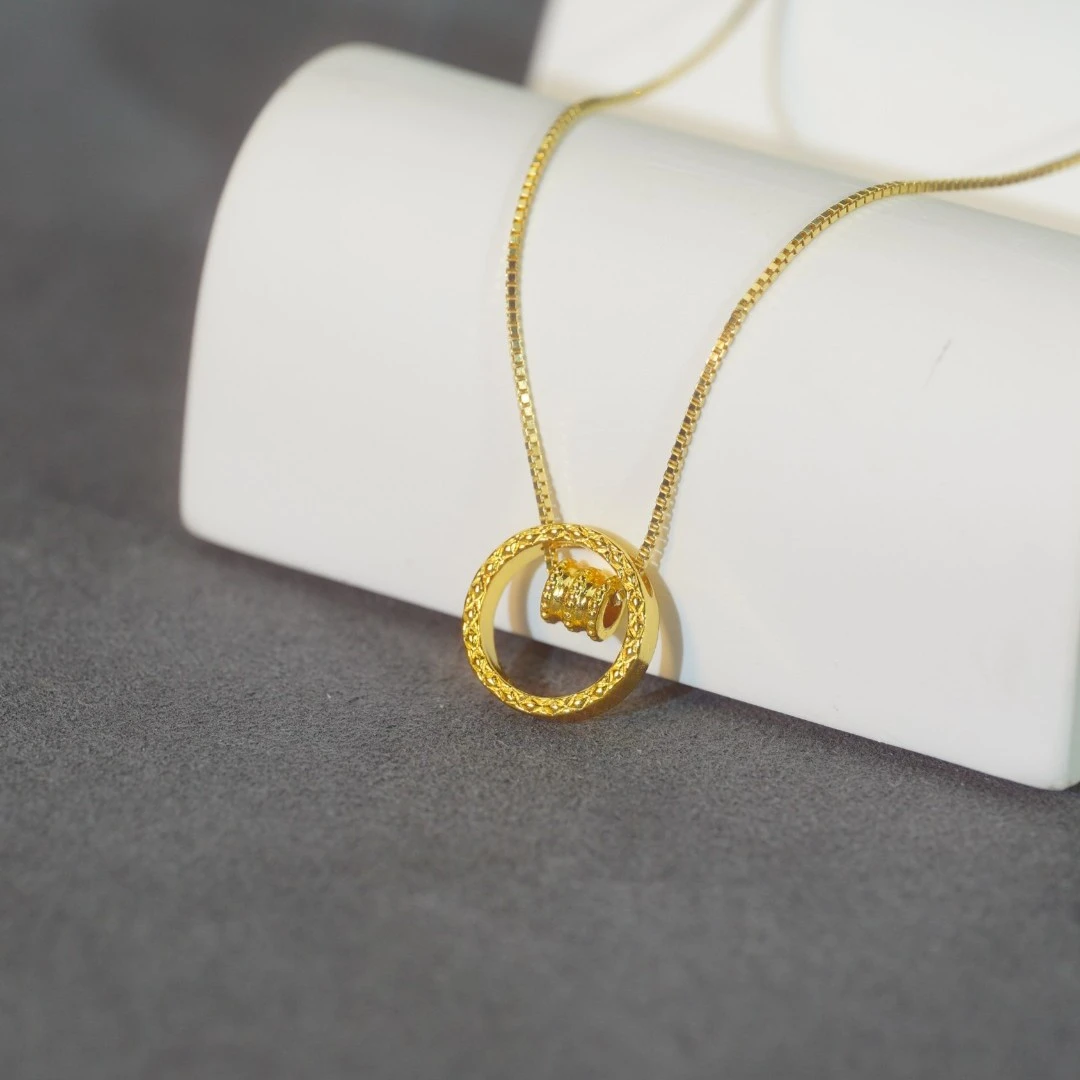 坠链均925银 环环相扣时尚轻奢项链气质经典精致圈圈百搭简约素款