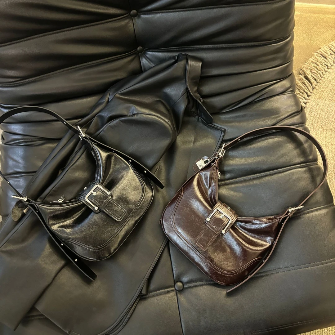 2024秋冬新款！小众轻奢简约时尚百搭韩版大容量单肩斜挎马鞍包