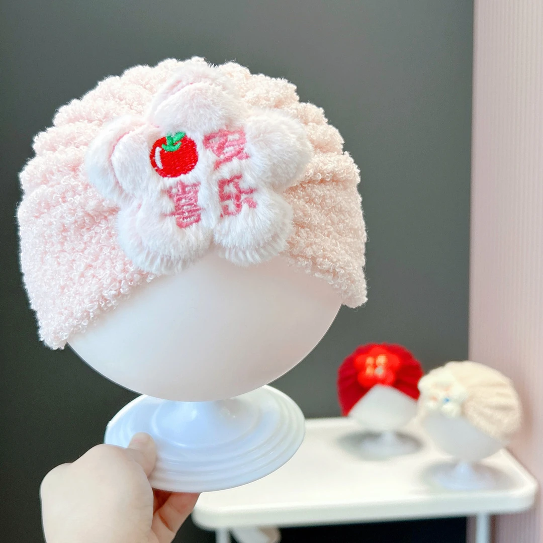 冬季宝宝印度帽加绒加厚保暖胎帽新生婴儿护囟门可爱套无骨帽子