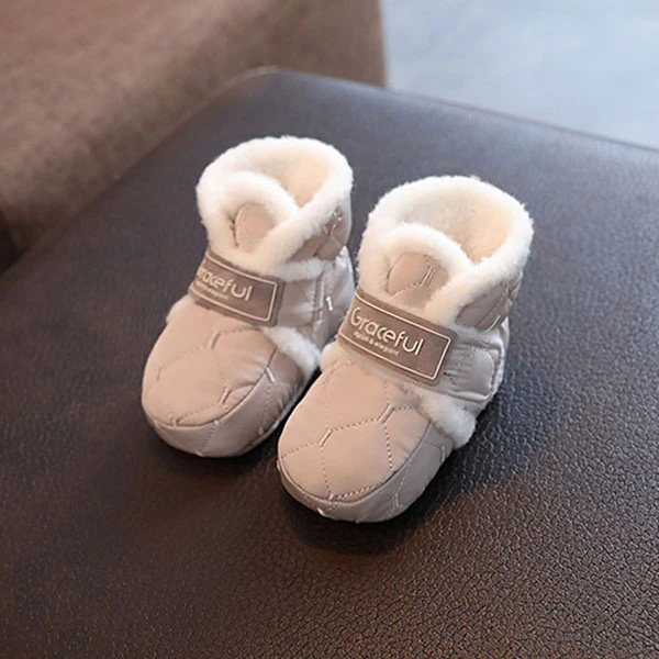 秋冬加厚新生婴儿鞋子宝宝软底护脚鞋保暖3-6-12个月防掉加绒棉鞋