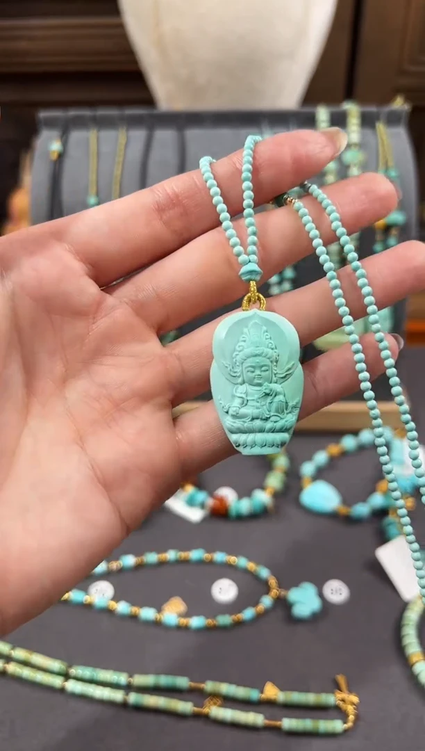 【闪购商品】绿松石颈饰18K金镶嵌绿松石项链