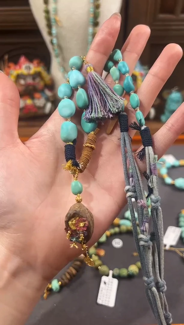 【闪购商品】绿松石颈饰18K金镶嵌绿松石项链