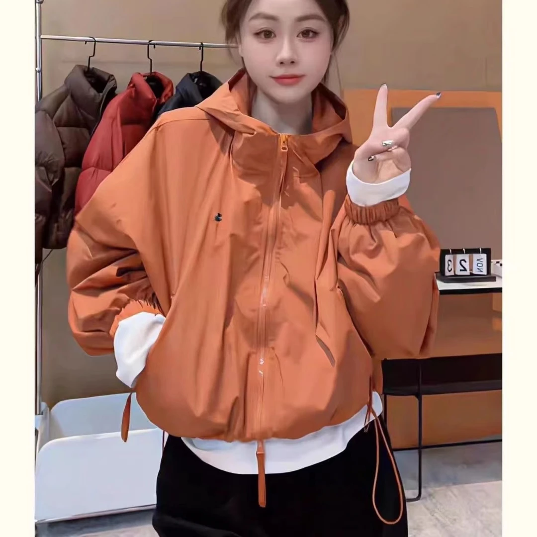 W2218短款外套女春秋高级感时尚百搭防风小个子休闲夹克上衣