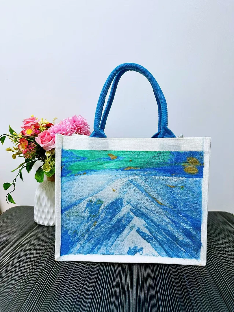 【扣子款托特】NO退NO换 厚帆布防水手提包 漂漆包百搭简约时尚