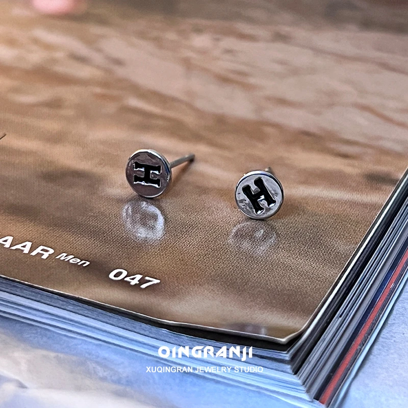 铜合金耳饰 925银针简约高级感男生耳钉潮流个性男士耳钉痞帅单只