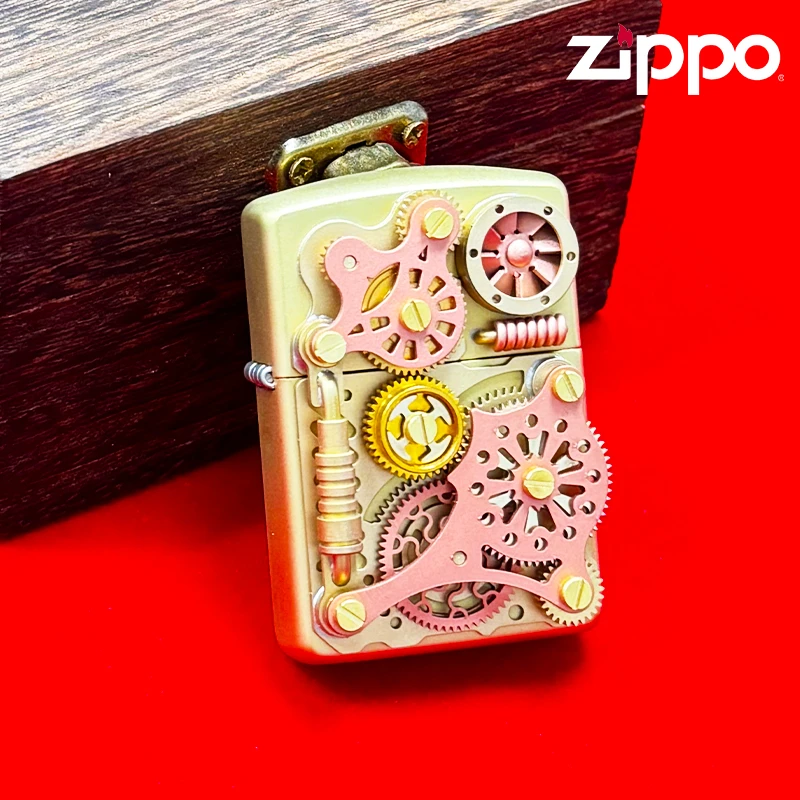 ZIPPO打火机正版盔甲齿轮蒸汽朋克男士送礼防风款打火机DY9812TJ