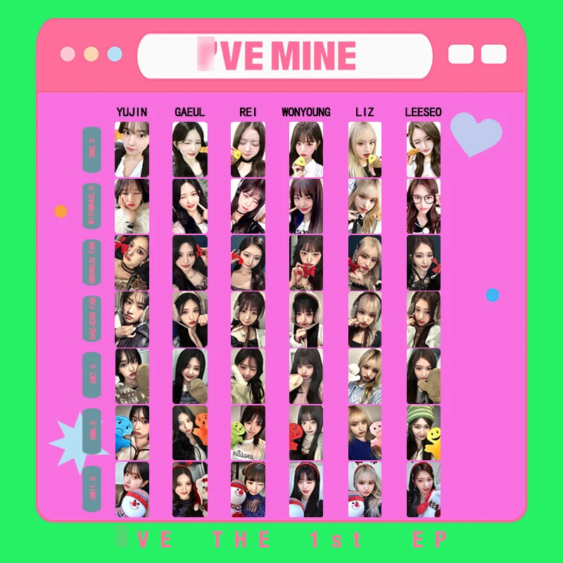 IVE芙 新专I'VE MINE SW特典卡YUJIN秋天张元英自印卡双面随机卡