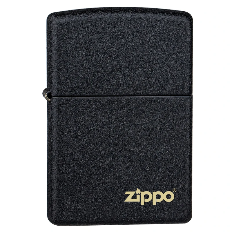 【甄选】zippo打火机黑裂漆236芝宝煤油防风火机TC9901LQ男士礼物