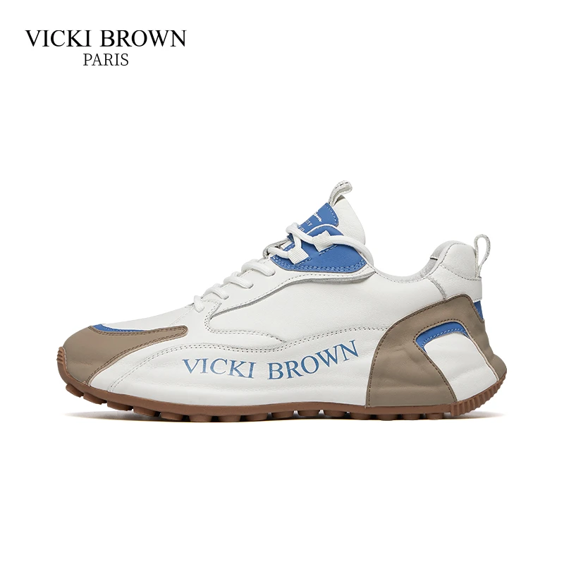 VICKI BROWN轻奢男士新款男鞋时尚百搭休闲鞋潮流撞色街头运动鞋