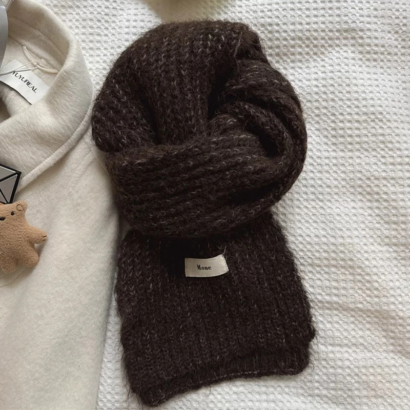 XFN【冬的守护】2024秋冬季高级感软糯围巾针织毛线保暖韩版学生