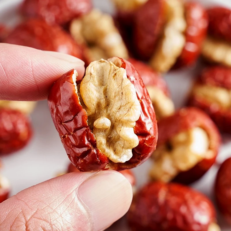 【拍一发四】新疆特产灰枣夹核桃268g/盒无核夹心枣仁派