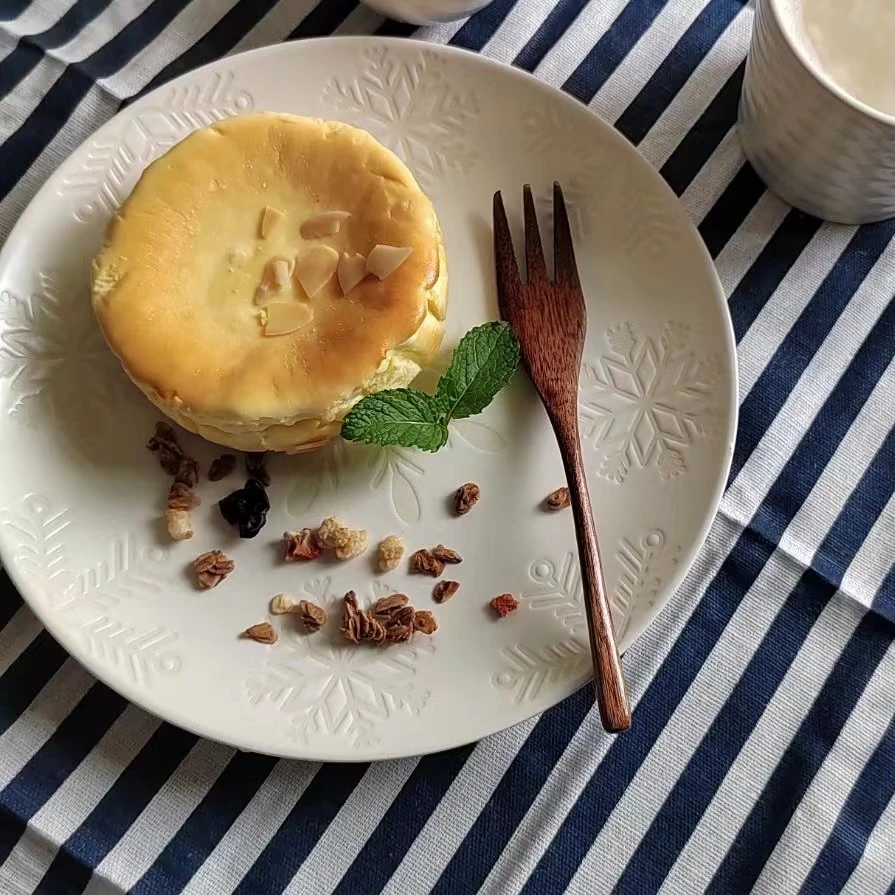 p165 ins风陶瓷菜盘8.5寸雪花盘 微瑕 凑满20发货