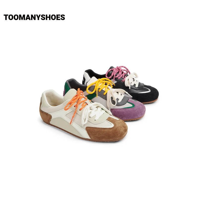 Toomanyshoes休闲鞋2025新款三色杯拼色时髦休闲鞋潮流潮鞋拼接