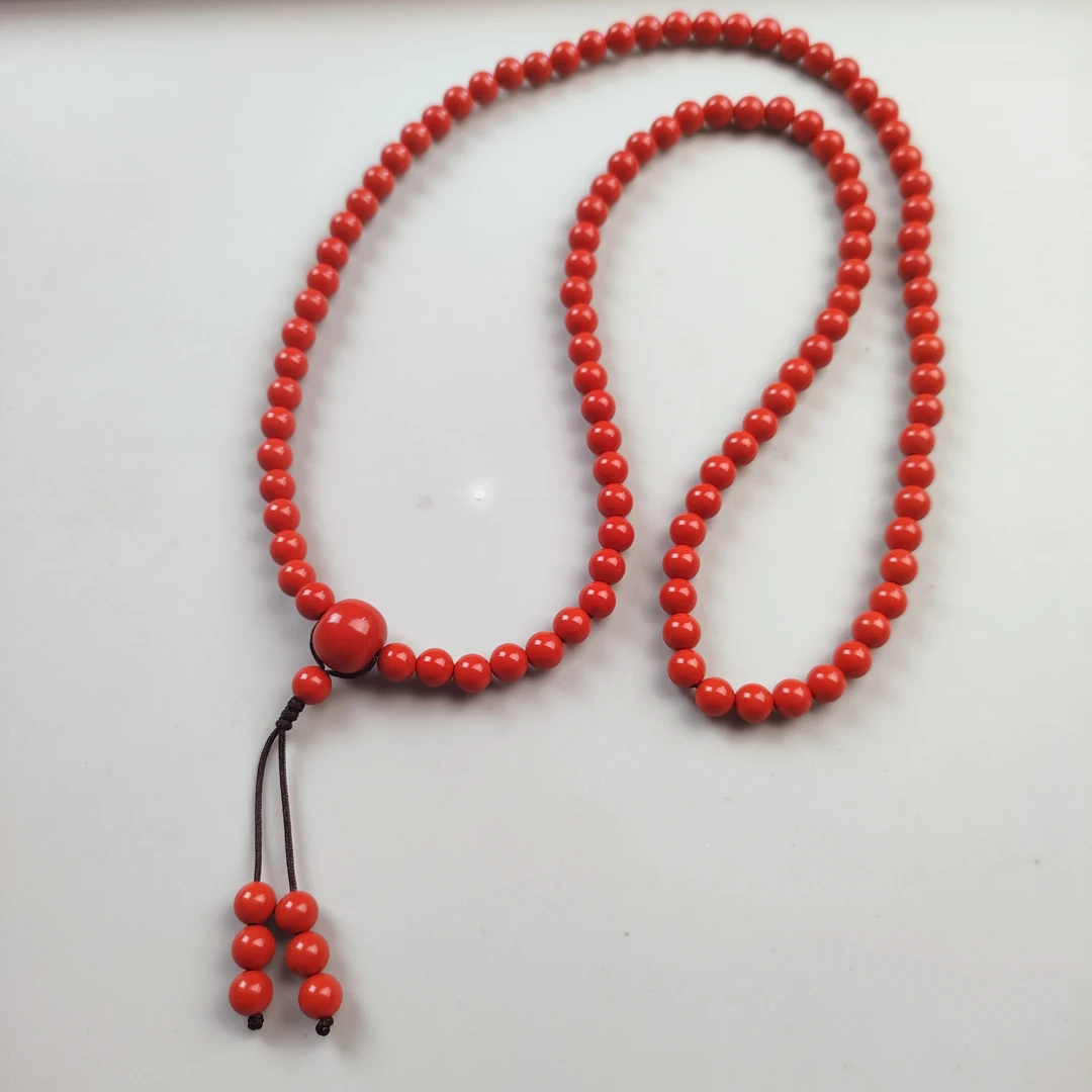 含辰砂工艺品高含量保真朱砂108手串