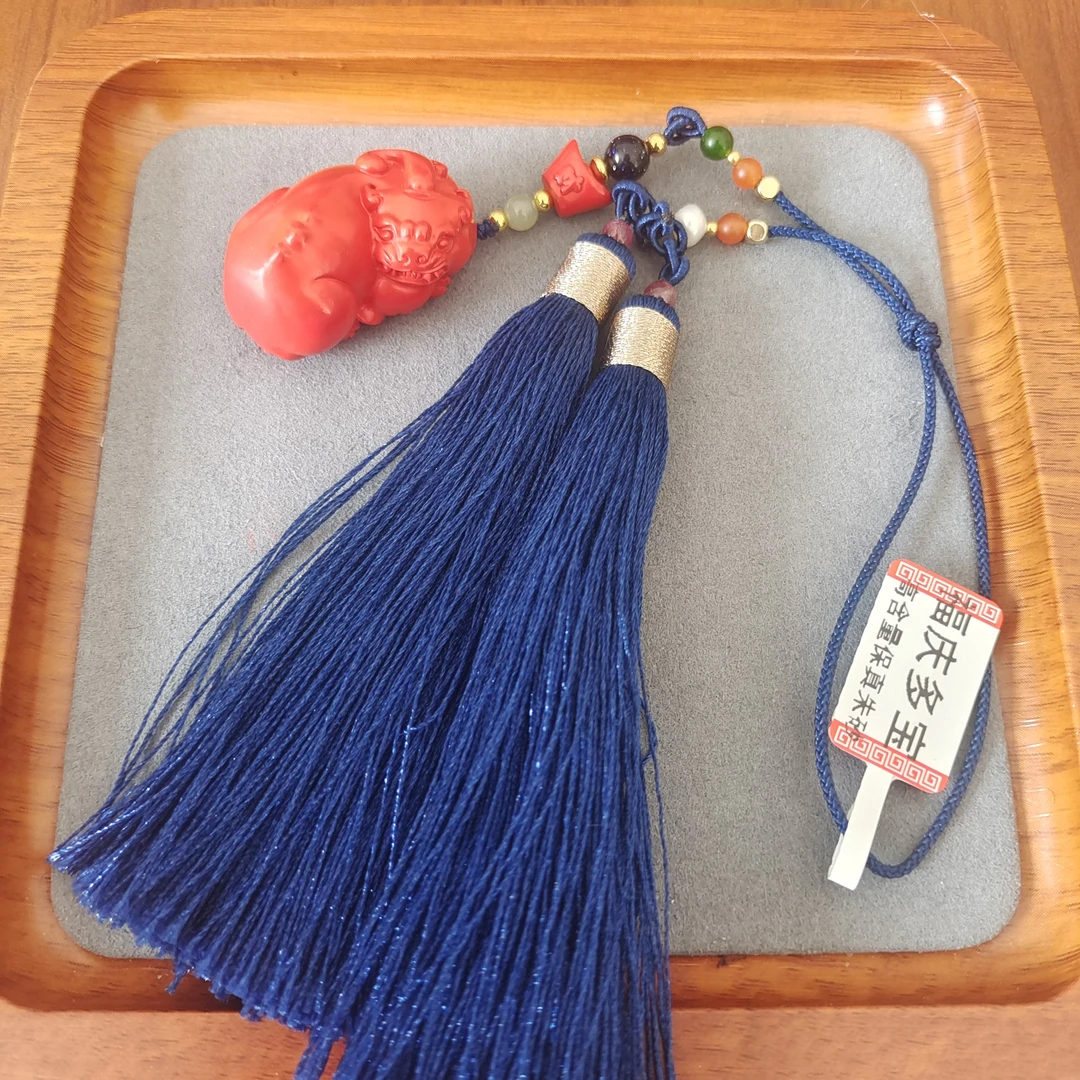 含辰砂工艺品精品手工定制红砂貔貅挂件