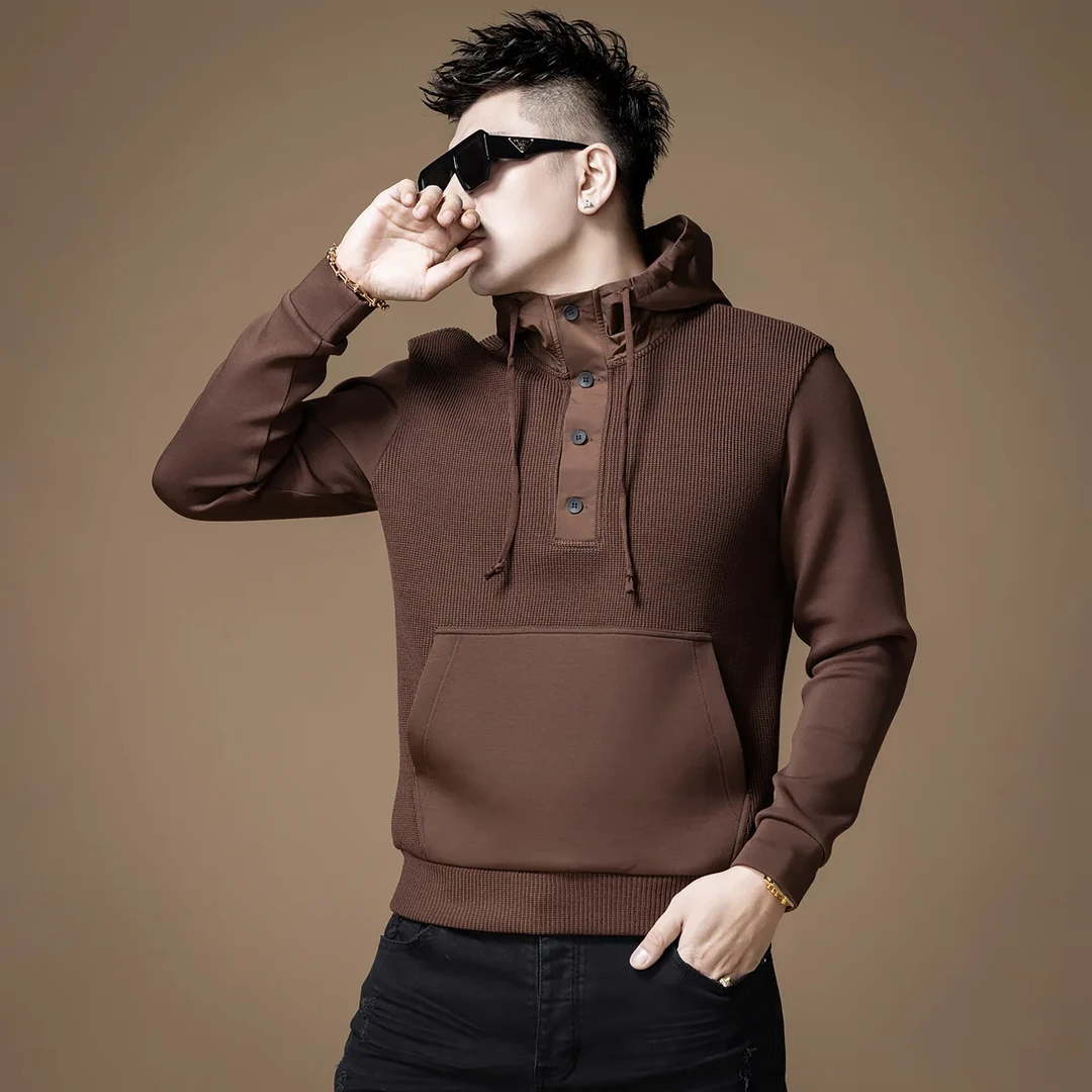 连帽卫衣 男士春秋季新品连帽卫衣高品质时尚百搭休闲酷商务欧货