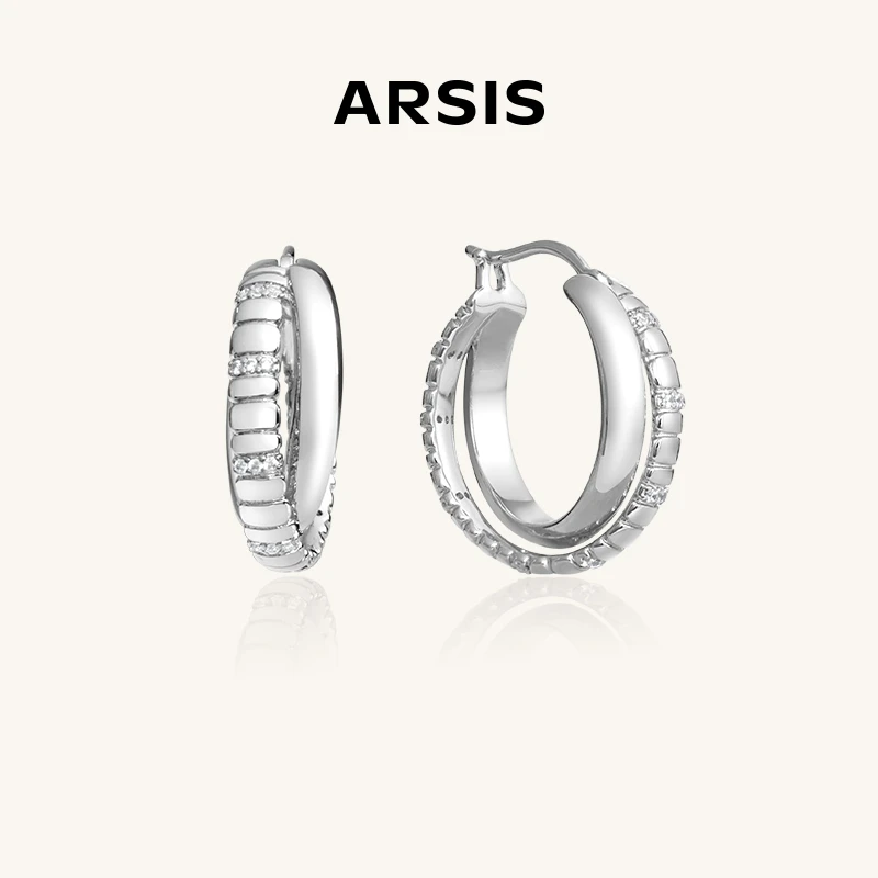 ARSIS自由搭配系列蛇骨双层耳圈L30