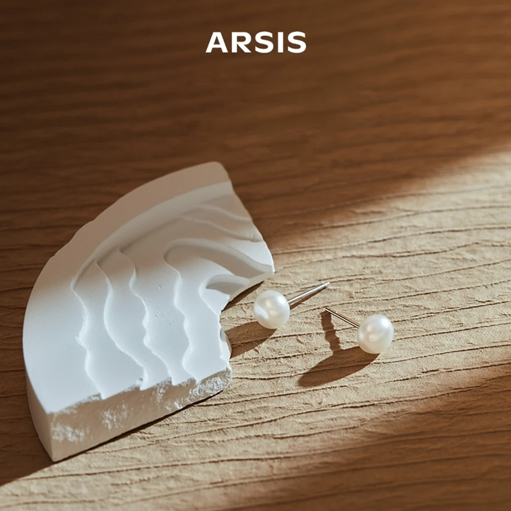 ARSIS基础纯银耳钉气质简约百搭法式轻奢小众高档耳饰