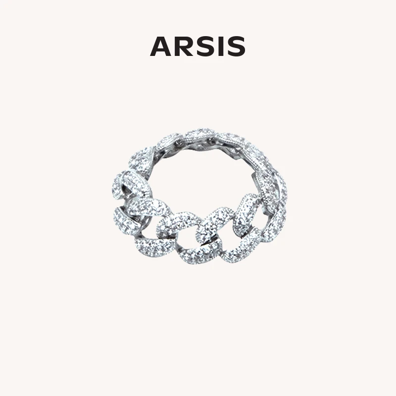 ARSIS自由搭配古巴戒指嘻哈ins男女同款潮流素戒七夕礼物