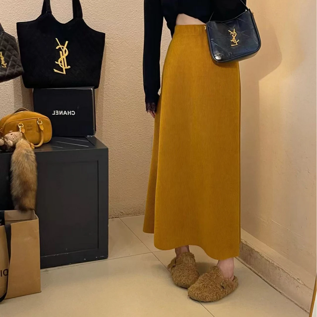 韩版chic高级感轻奢显瘦半身鱼尾裙秋冬新款气质网红高腰时尚复古