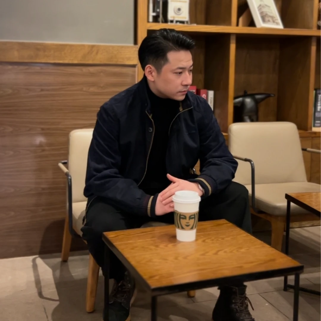 立领夹克纯棉男士春秋季休闲时尚百搭英伦绅士风外套873