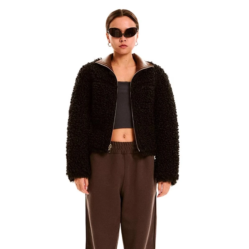 nound买手店10 ROUN设计师品牌热力感秋冬环保皮毛一体拉链夹克