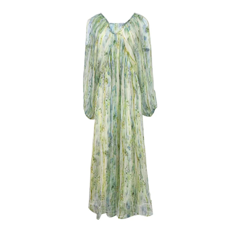 【啊豪真丝】重磅100桑蚕丝连衣裙Y24C9109-3