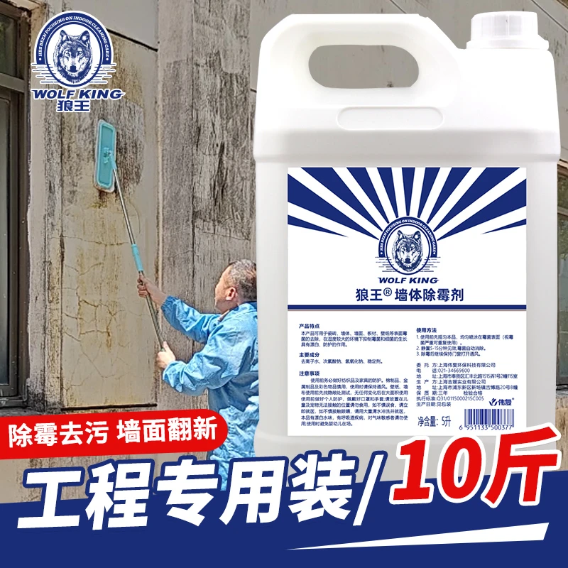 狼王大桶墙体除霉剂墙壁发霉怎么处理墙面霉斑霉点大面积工程装