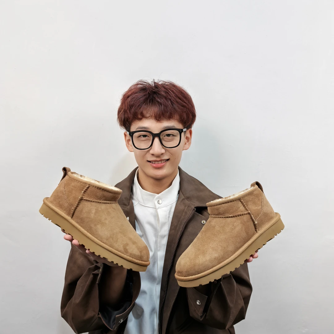 【冬雨同款】经典低筒Mini款 防寒保暖经典百搭羊皮毛一体雪地靴