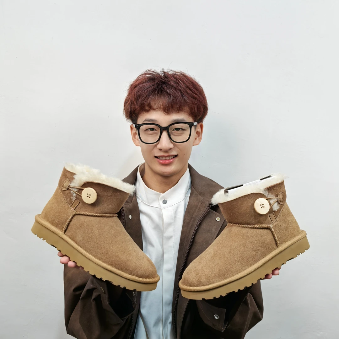 [木扣款低筒] 经典木扣可下翻低筒一脚蹬 防寒保暖时尚百搭 舒适