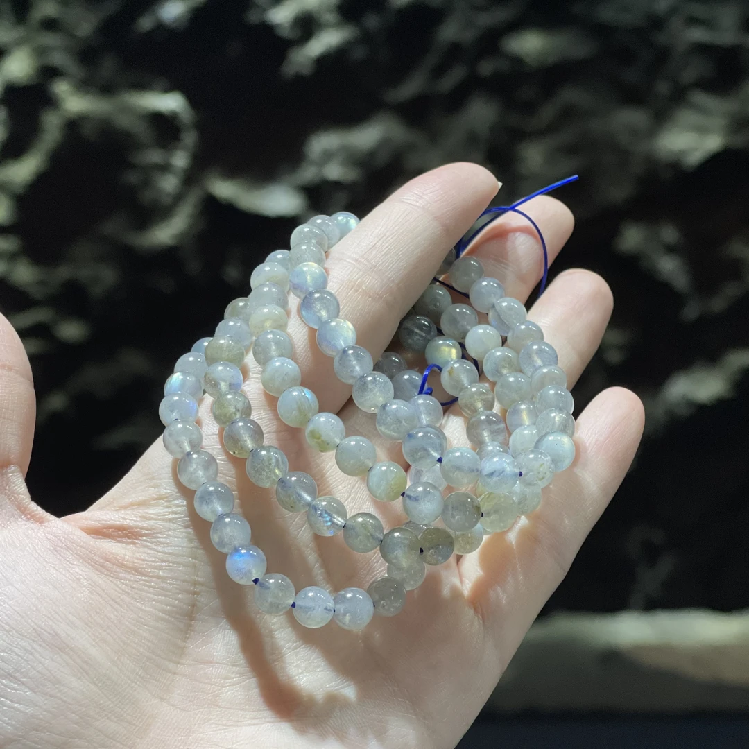 非金属玻璃手链 YS2322灰色LCS 带蓝光手串手链