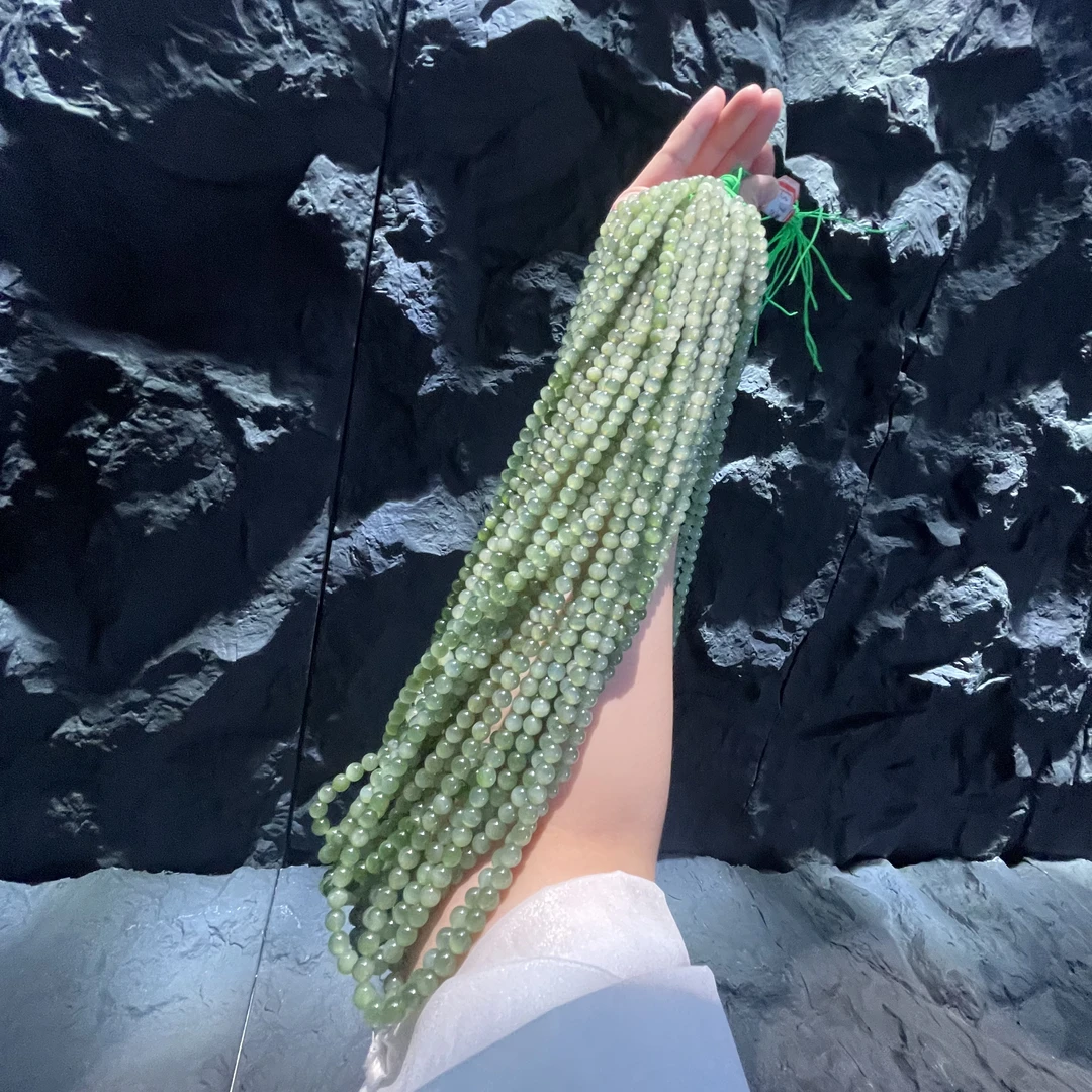 非金属玻璃手链 YS2209 绿色HTY带猫眼圆珠多圈手链