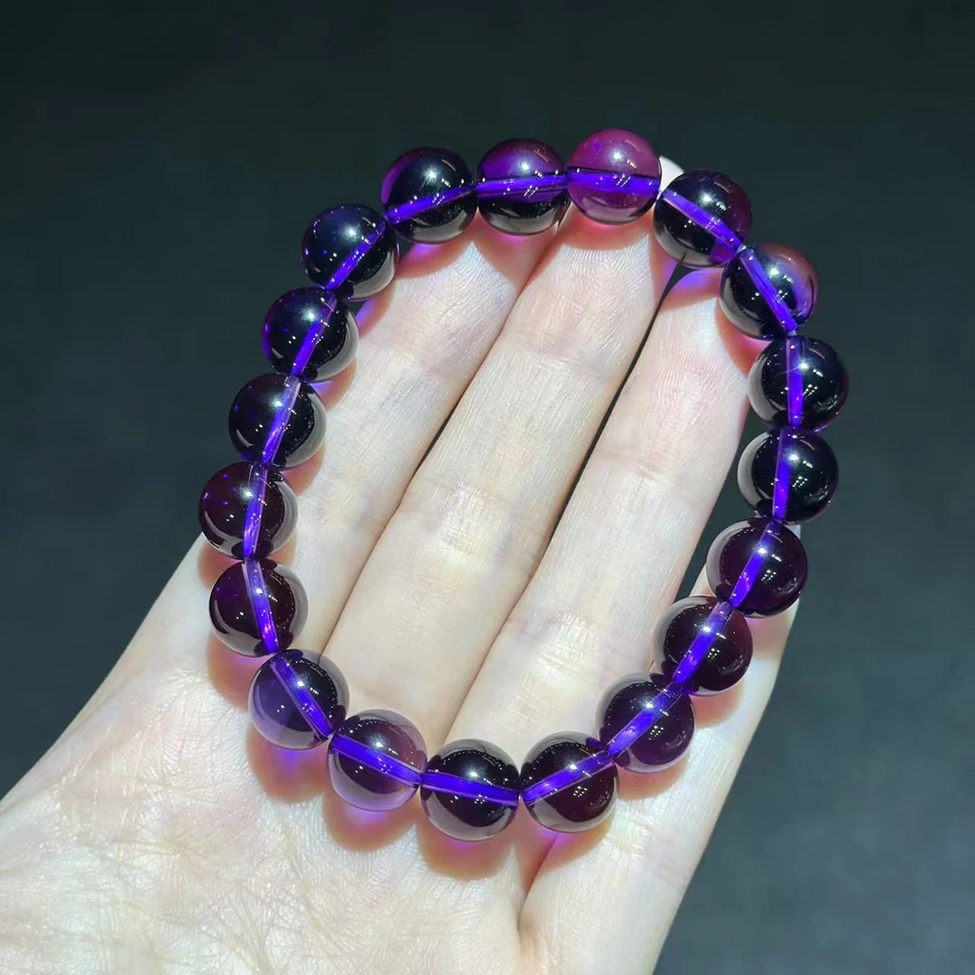 非金属玻璃手链 YS9159 紫色SJ圆珠单圈手链