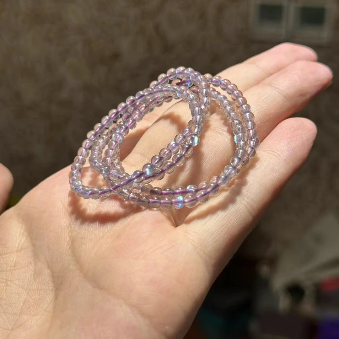 非金属玻璃手链 M1046 紫色LCS带光多圈手链