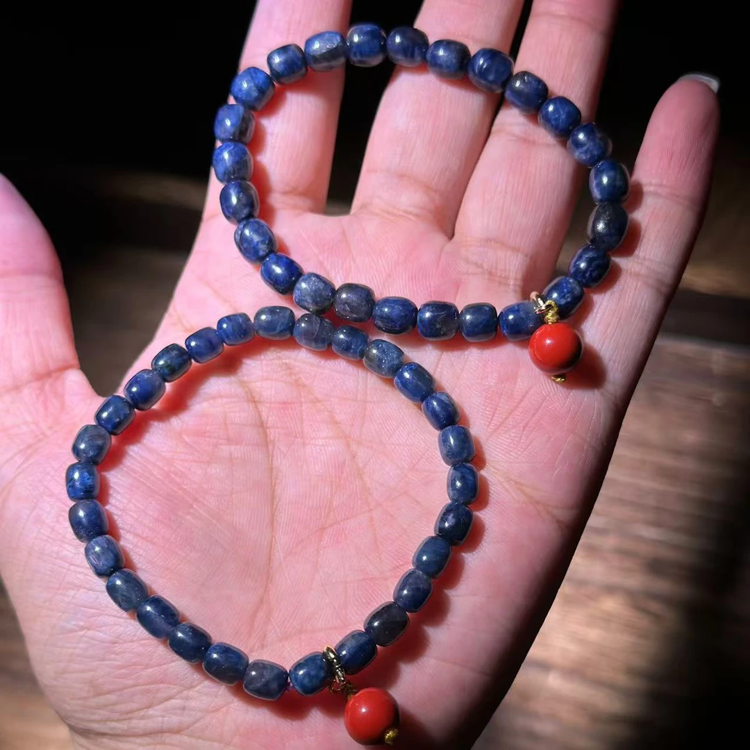 非金属玻璃手链 YS8010 蓝色SJL老型桶珠7MM手链