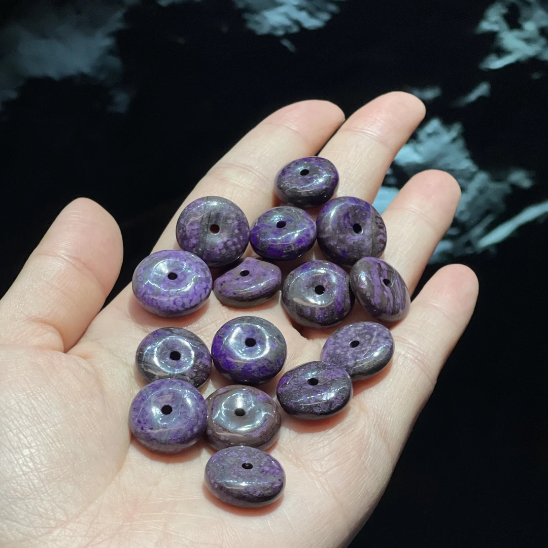 非金属玻璃吊坠 YS2128 紫色SJL平安扣吊坠