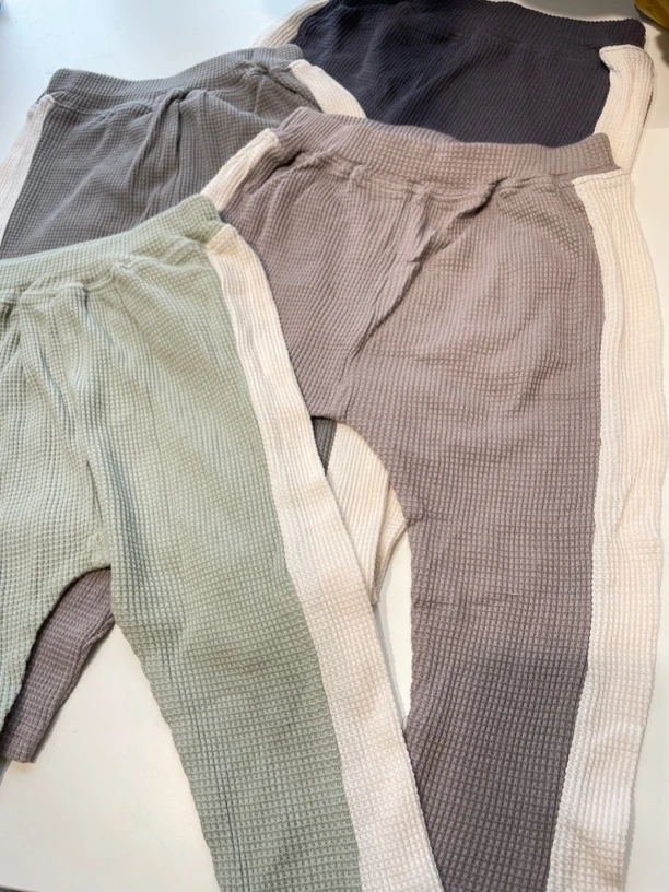 日单华夫格大屁屁长裤儿童女童宝宝 休闲裤