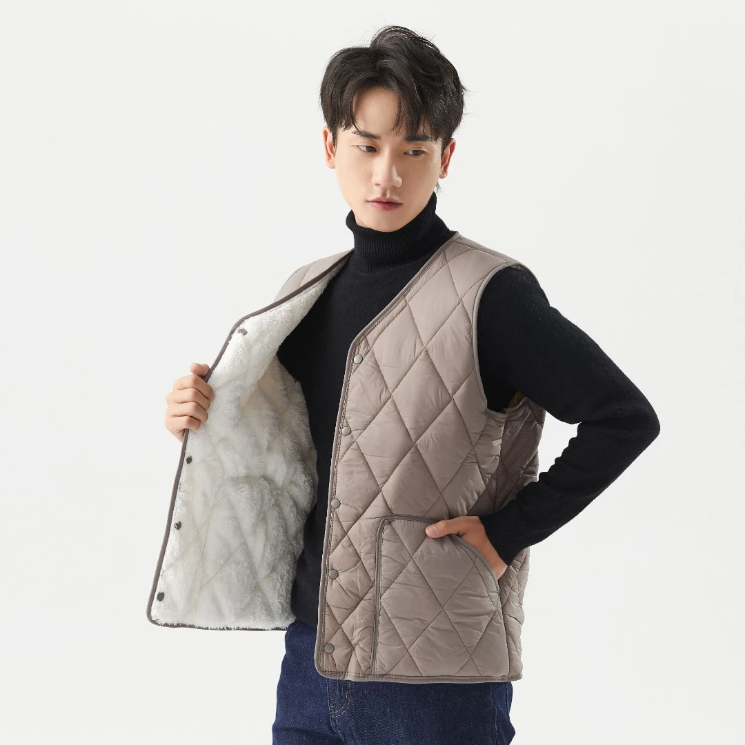 2024秋冬中老年棉衣马甲男保暖背心大码内穿加厚马夹爸爸装坎肩