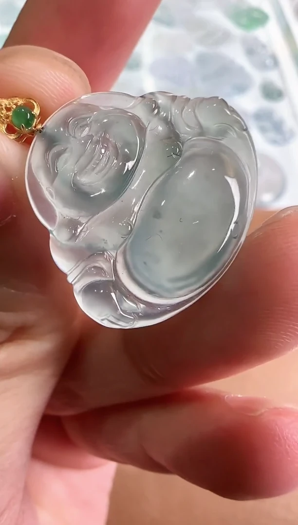 【闪购商品】翡翠吊坠(不含链)18K金镶嵌